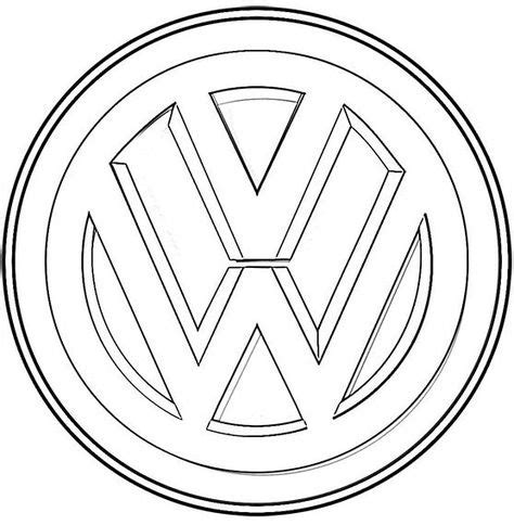 volkswagen logo coloring sheet in 2019 | Volkswagen logo, Volkswagen, Cars coloring pages