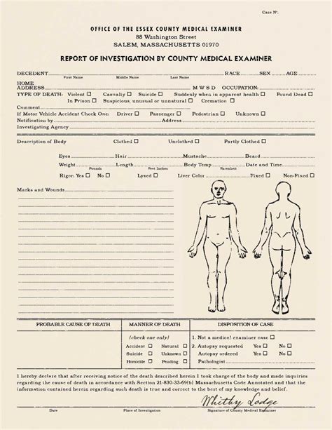 Best Photos Of Coroner's Report Template – Blank Autopsy with regard to ...