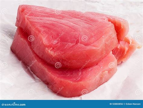 Fresh Tuna Fish steak stock photo. Image of tuna, yellow - 55883856