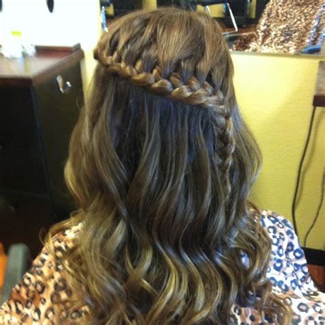 Braid formal style I did for an 8th grade dance | Hair styles, Dance hairstyles, Formal hairstyles