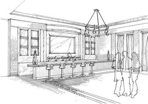 Concept Sketch for Cipriani Restaurant Dubai, HBA London | Adobe ...