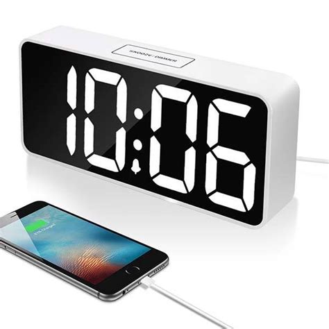 The Digital Alarm Clock with 9” LED Display and Two USB Ports | Gadgetsin