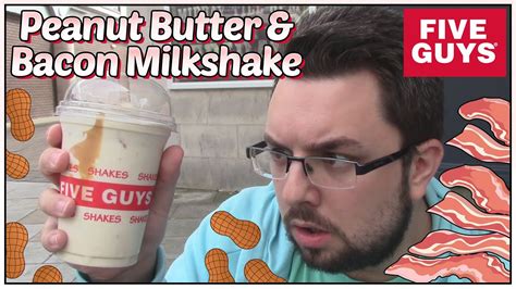 Peanut Butter & Bacon Milkshake Five Guys Review - YouTube