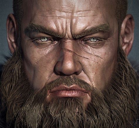 ArtStation - Viking, Junggyu Kim | Male face drawing, Zbrush ...