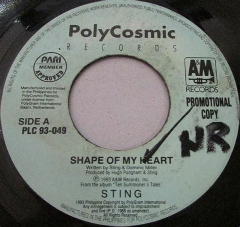 Sting - Shape Of My Heart (1993, Vinyl) | Discogs