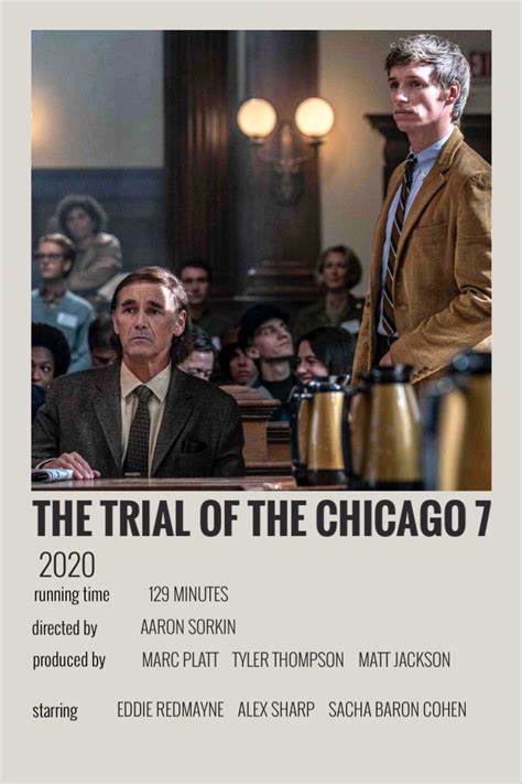 the trial of the chicago 7 polaroid poster by summersorrows Movie Poster Wall, Music Poster ...