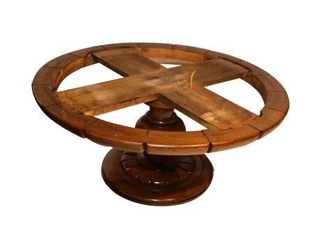 Vintage Walnut Marble Round pedestal Coffee Table - Mary Kay's Furniture
