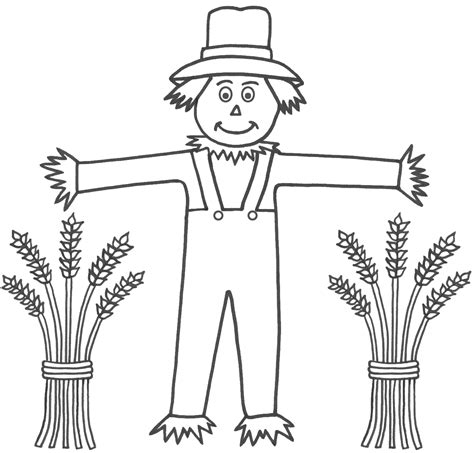 Free Printable Scarecrow Coloring Pages For Kids