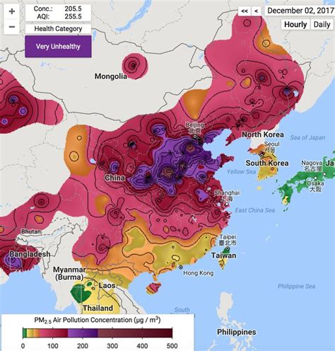 China Air Pollution Chart