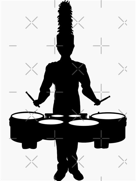 "Marching Band Tenor Drummer" Sticker for Sale by Vistascribe | Redbubble