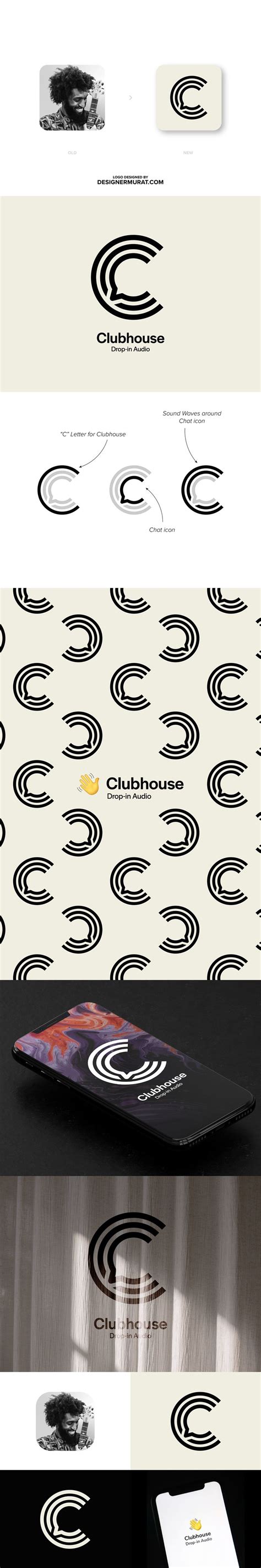 Clubhouse App Logo Mark Redesign, Branding & Identity Creation ...