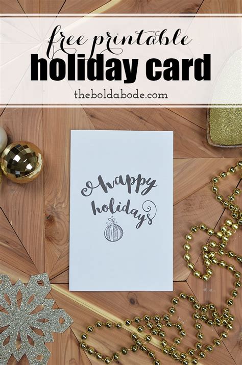 Printing the Holidays: Free Printable Holiday Greeting Card