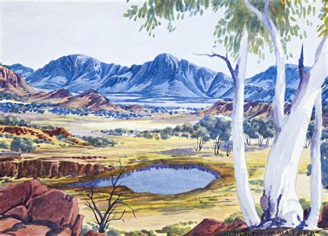 Albert Namatjira (1902-1959) - Arrernte Country | Australian painting, Landscape artist ...