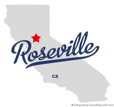 Map of Roseville, CA, California