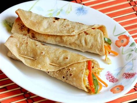 Veg roll recipe (vegetable chapati rolls) - Swasthi's Recipes