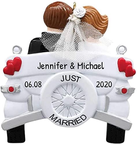 Personalized Wedding Ornaments - Mr Mrs Ornaments 2023 - Vintage Wedding Car Ornament, Our First ...