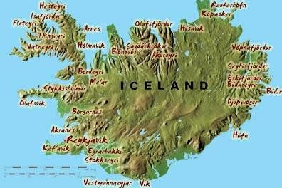 Iceland Map and Iceland Satellite Images