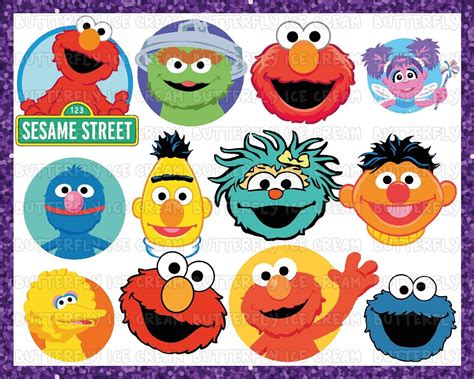 Sesamee Svg, Elmo Svg, Cookie Monster Svg, Elmo Birthday Svg, Sesamee ...