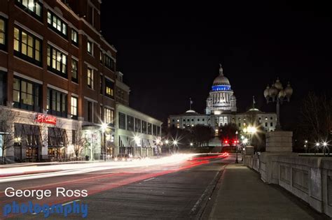 Providence, Rhode Island at night. | Rhode island, Island, Night