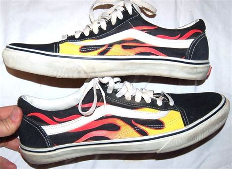 Mens old school VANS flame pattern shoes size 12 Excellent!!! #Vans # ...