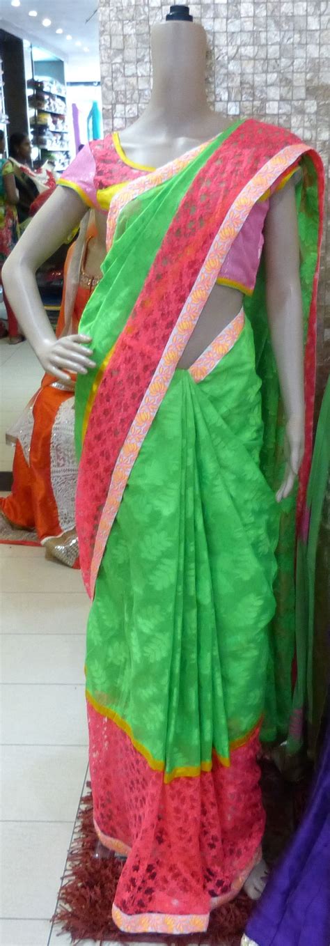 Banaras jute saree with Neon pink Lace fabric and designer blouse | Saree, Jute sarees, Blouse ...