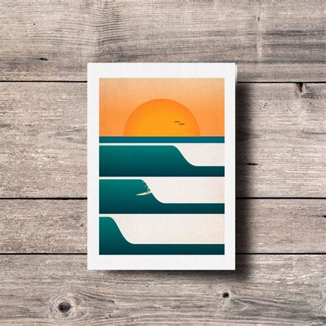 Sunset Surf Art Print - Inspire Makers