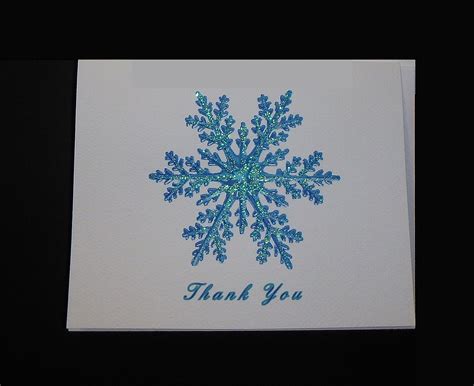Snowflake Holiday Thank You Cards, Christmas Thank You Cards, Thank You Cards - Etsy