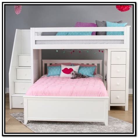 White Bunk Bed With Stairs And Storage - Bedroom : Home Decorating Ideas #KvqVYeok2Z