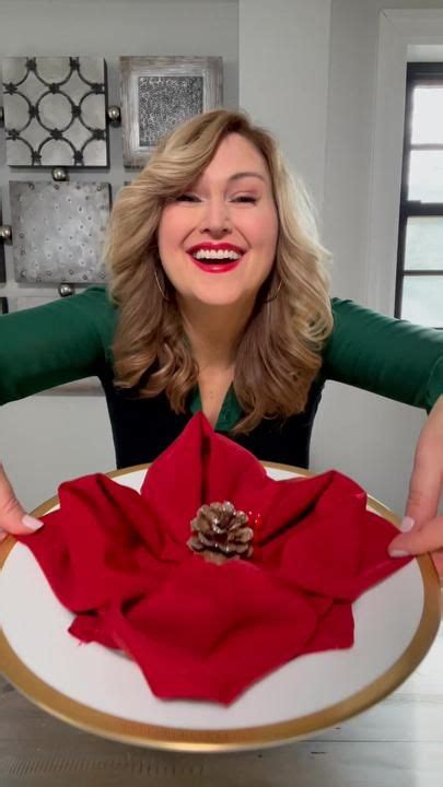 Jennifer Valentyne ️ on TikTok | Napkin folding, Christmas table decorations diy, Holly jolly