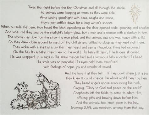 Twas The Night Before Jesus Came Poem Printable - Print Templates Calendar