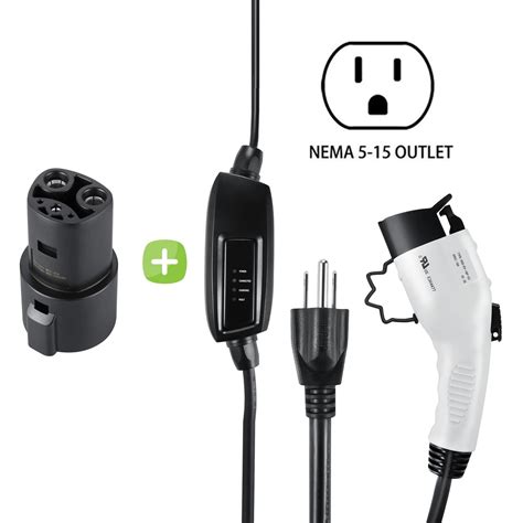 Lectron Tesla Adapter and Charger Bundle - J1772 NEMA 5-15 Plug ...