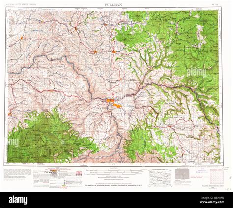 Pullman washington state map hi-res stock photography and images - Alamy