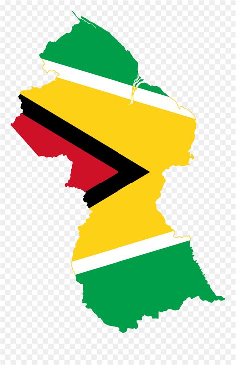 Flag-map Of Guyana - Map Of Guyana Clipart (#170501) - PinClipart