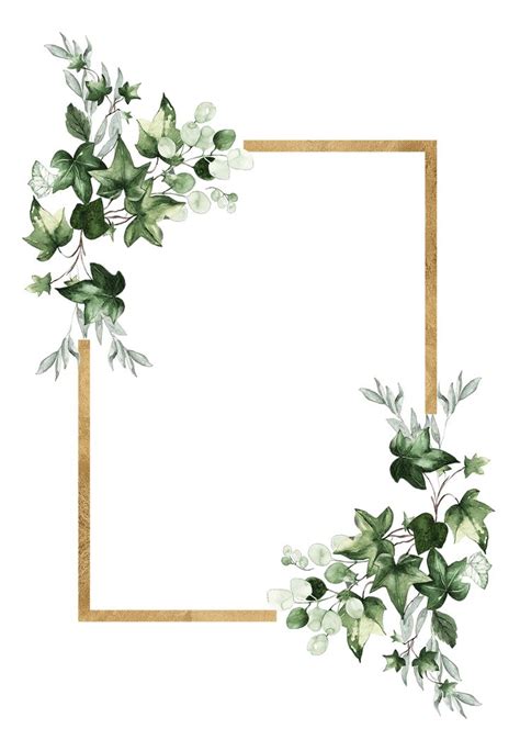 Ivy Gold Frame - Memorial Card Template (Free) | Greetings Island ...