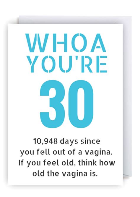 Funny 30th Birthday Card. WHOA You're 30! | Funny 30th birthday quotes ...