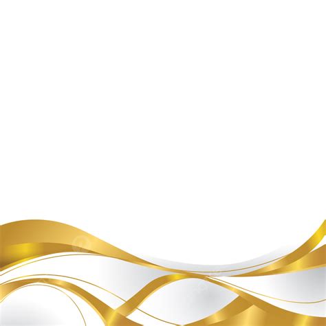 Wave Footer Vector PNG Images, Gold And White Wave Footer Vector, Gold Wave, White, Wave Vector ...