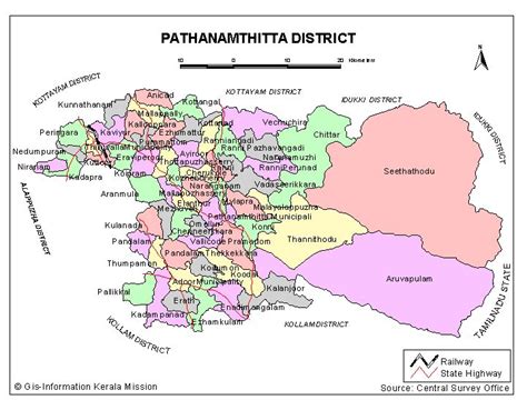 Pathanamthitta District of Kerala - Pathanamthitta District Maps Guide Facts Kerala