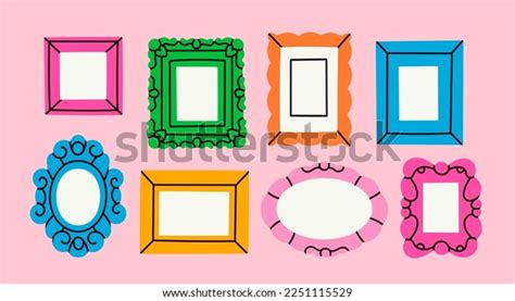 Set Various Decorative Frames Borders Different Stock Vector (Royalty ...