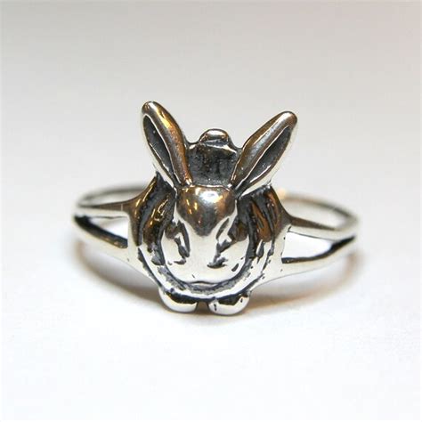 Two for One Sale....Rabbit Ring in Sterling Silver Bunny