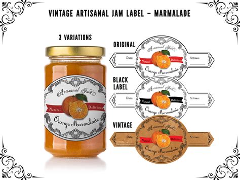 Jam Labels Editable Label for Marmalade Jam Canning Jar - Etsy