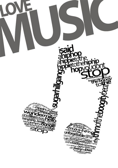 Love music? | Word art typography, Typography, Music