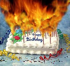 Flaming Birthday Cake | Robert Sanzalone | Flickr