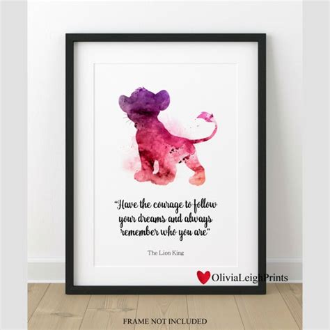 Disney the Lion King Simba Courage Quote Print-wall | Etsy