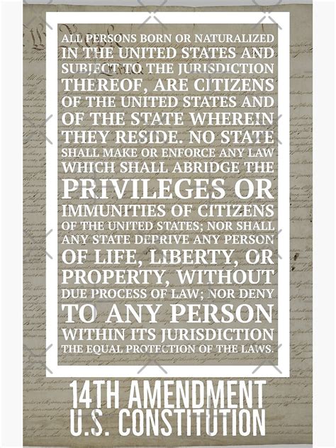 "14th Amendment" Poster for Sale by Bfwilson | Redbubble