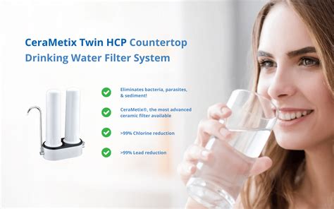 CeraMetix Twin HCP Countertop Drinking Water Filter System: Clean Water ...