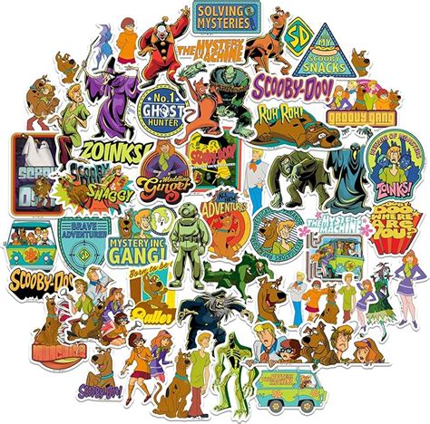 Amazon.com: Scooby-DOO Sticker Pack Die Cut Vinyl Large Deluxe Stickers ...