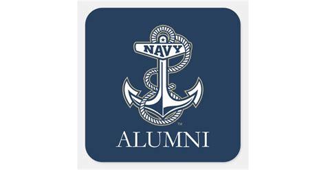 United States Naval Academy Alumni Square Sticker | Zazzle