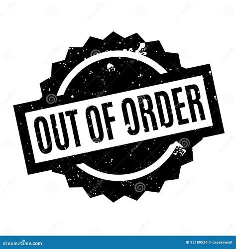 Out of Order rubber stamp stock vector. Illustration of grungy - 92189524