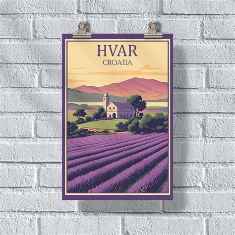 Hvar Lavender Fields Poster | United World Memories