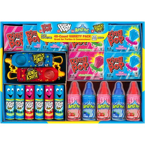 Bazooka Candy Brands, Lollipop Variety Pack w/ Assorted Flavors of Ring ...